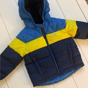 L.L.Bean Yellow, Blue and Navy Quilted Puffer Jacket